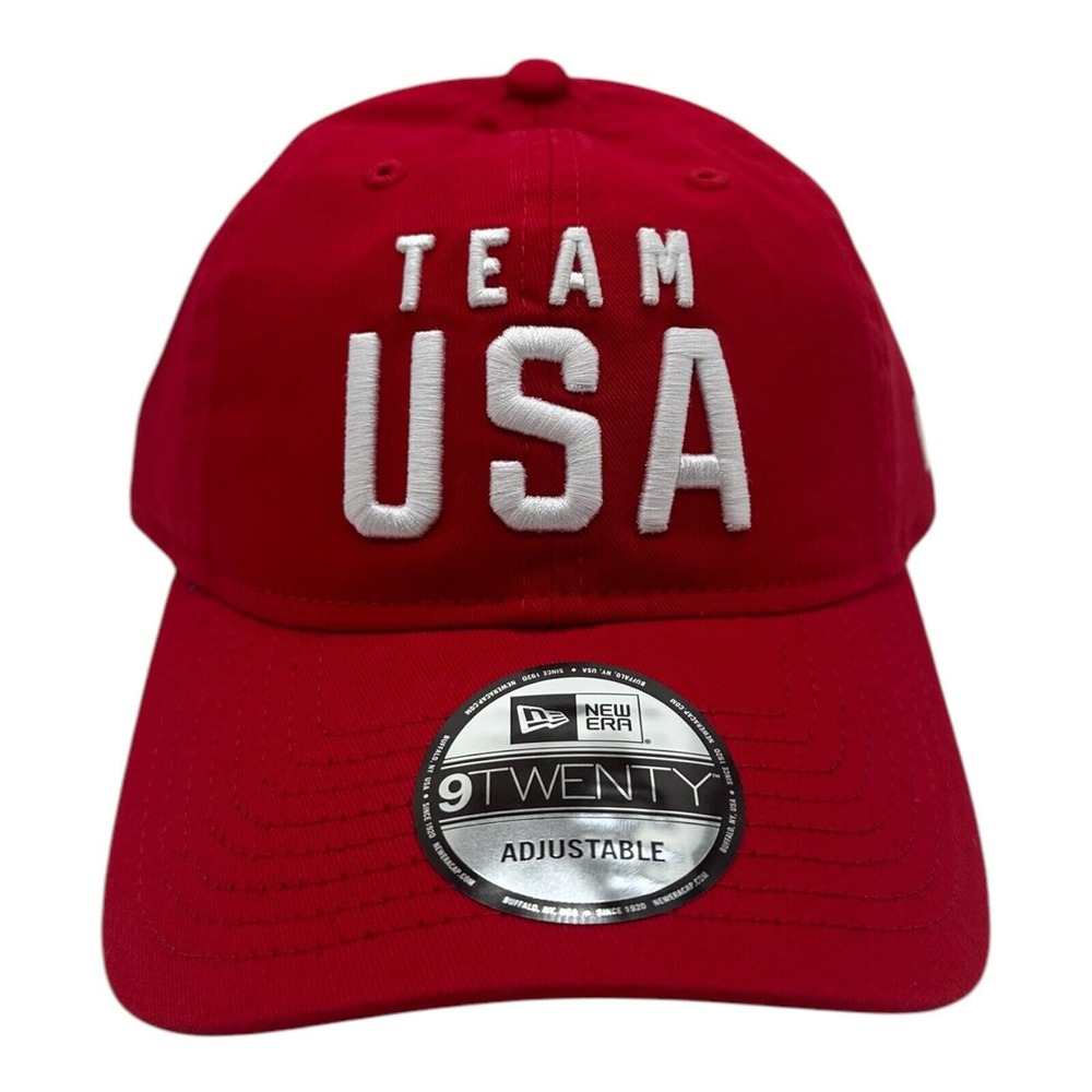 New Era‎ 9Twenty Team USA Hat Cap Red Adjustable Strapback Olympics OSFA NWT